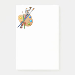 Zeichnend Künstlerpalette Post-it Klebezettel