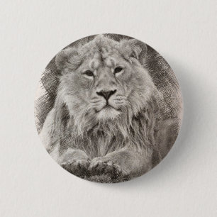 Zeichnend Löwe Button