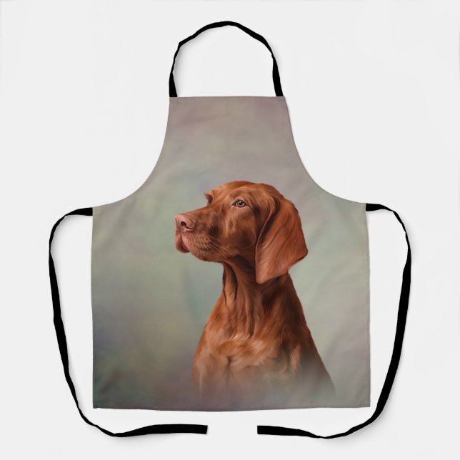 Zeichnend lustige Vizsla Pointer Schürze (Vorderseite)