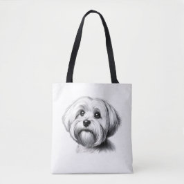Zeichnend maltesischer Hund Tasche