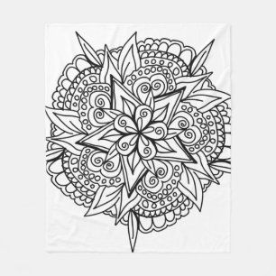 Zeichnend Mandala-Design cool Fleecedecke