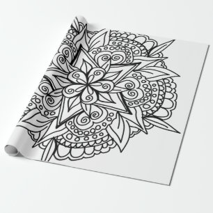Zeichnend Mandala-Design cool Geschenkpapier
