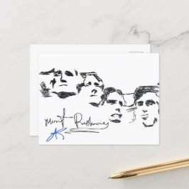 Zeichnend Nationale Gedenktafel Mount Rushmore Postkarte