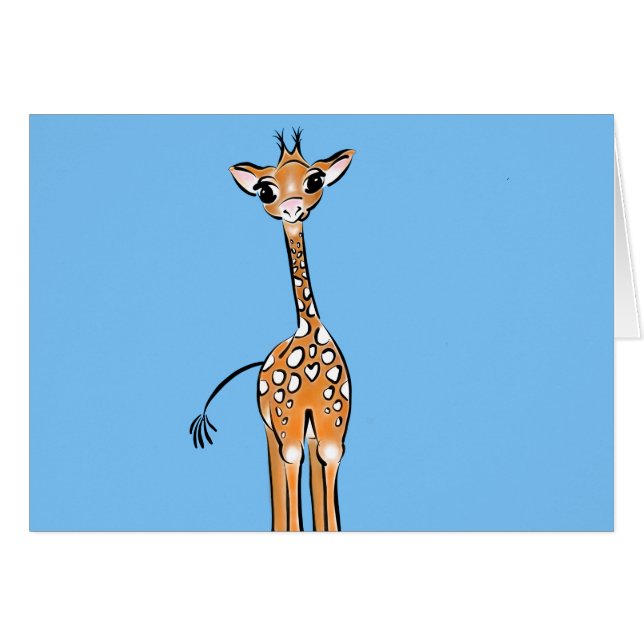 zeichnend niedliche Giraffe, Safaritiere (Vorderseite (Horizontal))