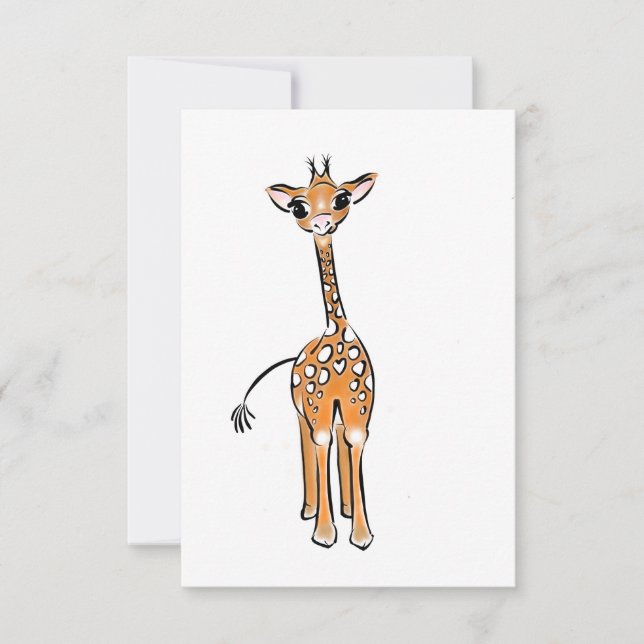 zeichnend niedliche Giraffe, Safaritiere (Vorderseite)