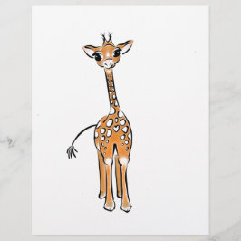 zeichnend niedliche Giraffe, Safaritiere