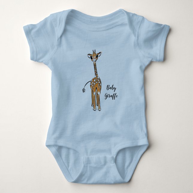zeichnend niedliche Giraffe, Safaritiere Baby Strampler (Vorderseite)