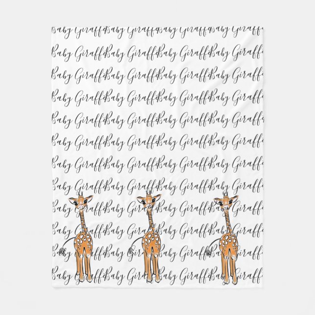 zeichnend niedliche Giraffe, Safaritiere Fleecedecke (Vorderseite)