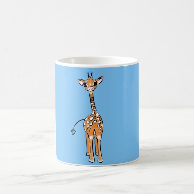 zeichnend niedliche Giraffe, Safaritiere Kaffeetasse (Mittel)