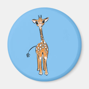 zeichnend niedliche Giraffe, Safaritiere Magnet