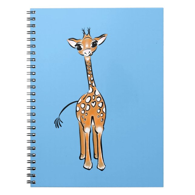 zeichnend niedliche Giraffe, Safaritiere Notizblock (Vorderseite)