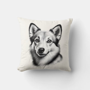 Zeichnend norwegische Lundehund Kissen