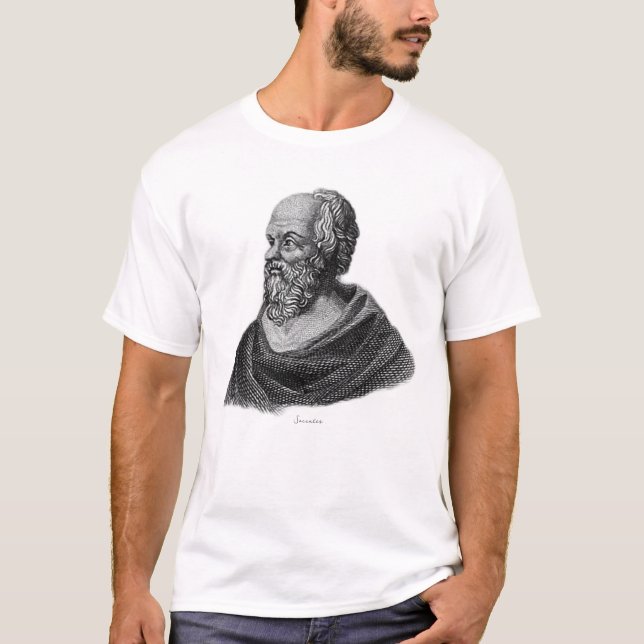 Zeichnend Portrait des griechischen Philosophen So T-Shirt (Vorderseite)
