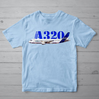 Zeichnend Profil des Flugzeugs A320 T-Shirt