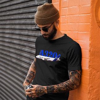 Zeichnend Profil des Flugzeugs A320 T-Shirt