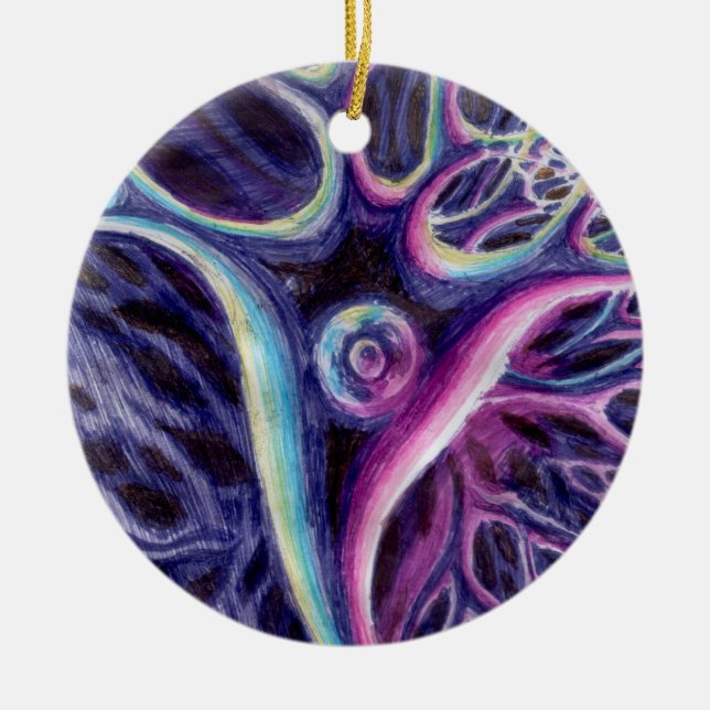 Zeichnend Pyramidenneuron Keramik Ornament (Vorne)