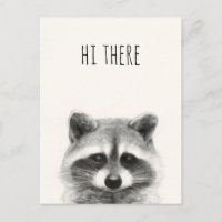Zeichnend Raccoon Pencil - Hi There