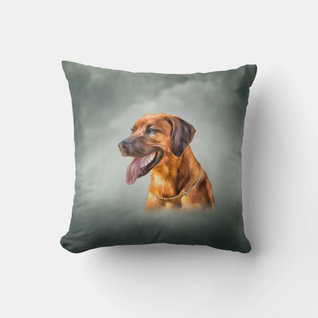 Zeichnend Rhodesian Ridgeback Kissen (Vorderseite)
