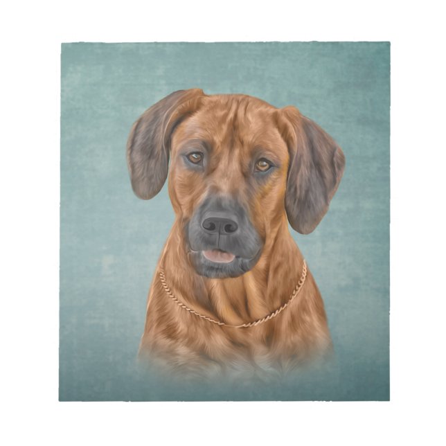 Zeichnend Rhodesian Ridgeback Notizblock (Vorderseite)