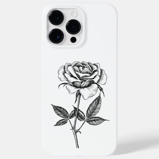 zeichnend Rose Case-Mate iPhone 14 Pro Max Hülle (Rückseite)