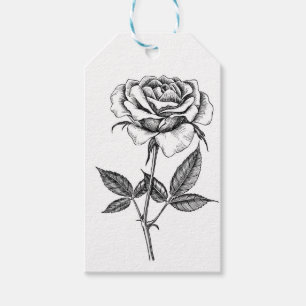 zeichnend Rose Geschenkanhänger