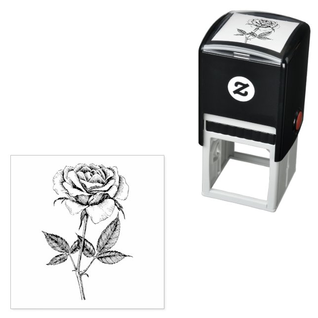 zeichnend Rose Permastempel (Beispiel)