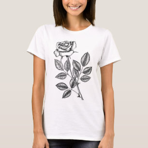 zeichnend Rose T-Shirt