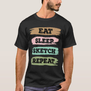Zeichnend Schlaf für Wiederholung der Sketching-Li T-Shirt