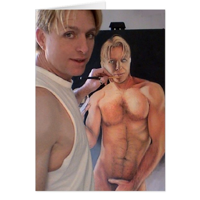 Zeichnend Selbstportrait (Vorne)