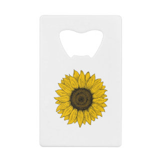 Zeichnend Sonnenblume Geldbeutel Flaschenöffner