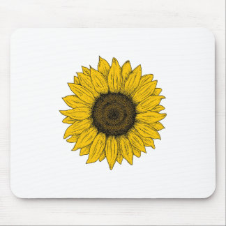 Zeichnend Sonnenblume Mousepad