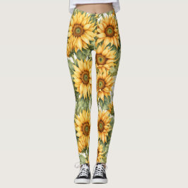 Zeichnend Sonnenblumen Leggings