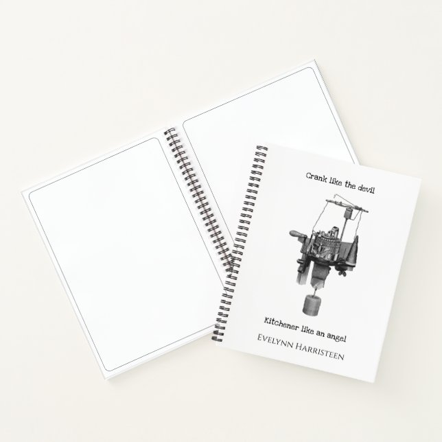Zeichnend Verbindungsleitung für kreisförmige Sock Notizbuch (Innenseite)