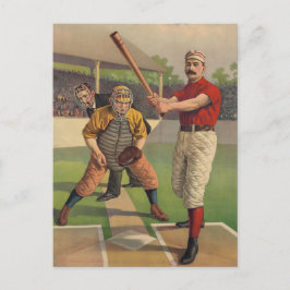 Zeichnend Vintag-Sport-Baseballkarte Postkarte