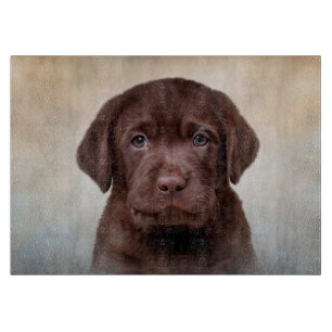 Zeichnend Welpe Labrador Schneidebrett