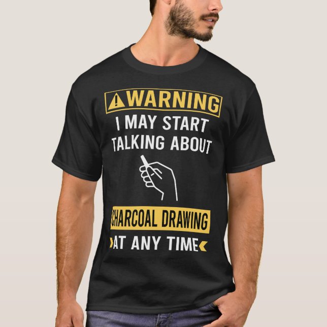 Zeichnend Witzwarnung T-Shirt (Vorderseite)