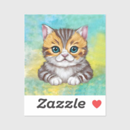 zeichnende Katze Aufkleber
