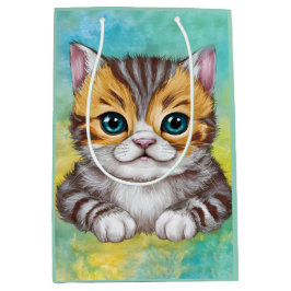 Zeichnende Katze Mittlere Geschenktüte