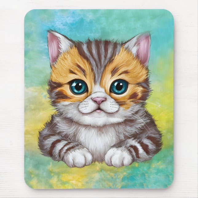 zeichnende Katze Mousepad (Vorne)