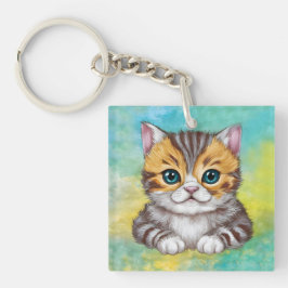 zeichnende Katze Schlüsselanhänger