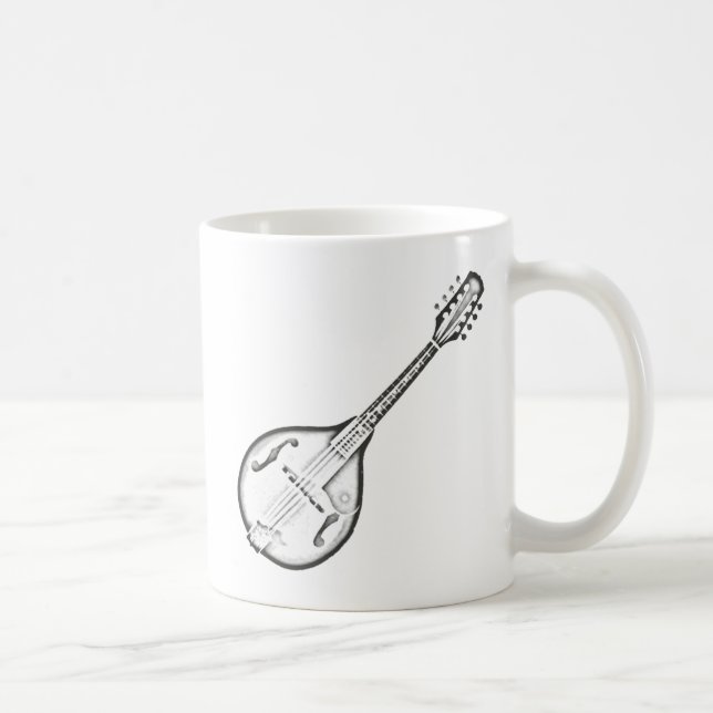 "Zeichnende " Mandoline Kaffeetasse (Rechts)