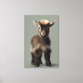 Zeichnendes Portrait einer Babyziege Leinwanddruck