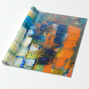Zeichnete Leinwand Textur. Rot und Blau auf ca. Geschenkpapier