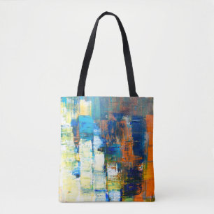 Zeichnete Leinwand Textur. Rot und Blau auf ca. Tasche