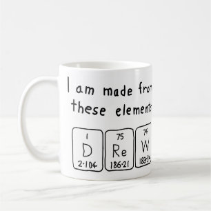 Zeichnete Namen-Tasse der periodischen Tabelle Kaffeetasse