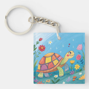 Zeichnung Baby-Schildkröte Schlüsselanhänger