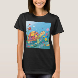 Zeichnung Baby-Schildkröte T-Shirt