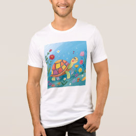 Zeichnung Baby-Schildkröte Tri-Blend Shirt