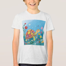 Zeichnung Baby-Schildkröte Tri-Blend Shirt