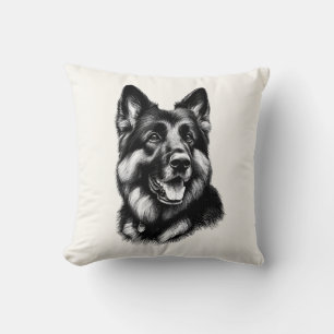 Zeichnung Deutscher Schäferhund Kissen